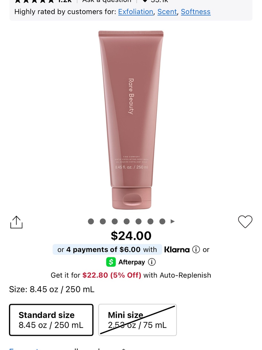 Rare Beauty rosy mauve body and face tube